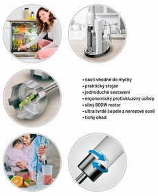 Lauben Stick Blender 800WT - tyčový mixér LBNSB800WT