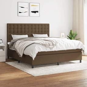 Boxspring posteľ s matracom tmavohnedá 160x200 cm látka 3142108