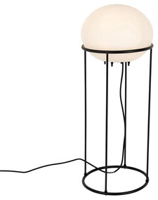 Dizajnová vonkajšia stojaca lampa čierna - Jannie
