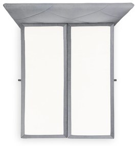 Posteľ Boxspring Wasil 180x200 s úložným priestorom - popolavý hydrofóbny zamat Element 24