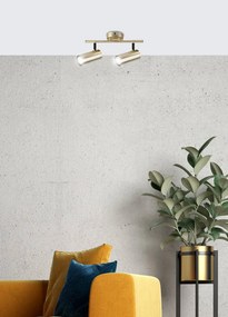 Candellux Mosadzné stropné svietidlo Colly pre žiarovku 2x GU10 92-01719