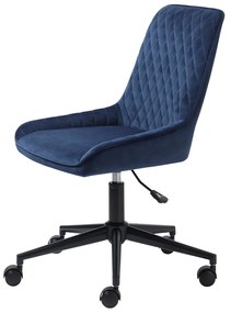 Dizajnová kancelárska stolička Dana modrý zamat
