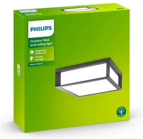 Philips - Vonkajšie stropné svietidlo SKIES 2xE27/14W/230V IP44 antracit