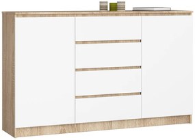 Komoda Tove K 160 cm dub sonoma/biela