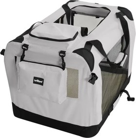 Leopet Prepravný box pre psov XXXL, 102 x 69 x 69 cm, sivý