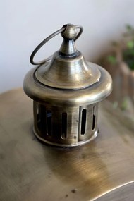 Mosadzná antik kovová lampáš Mirriane - 16*11*23 cm
