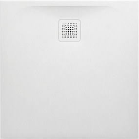 LAUFEN Pro štvorcová sprchová vanička z materiálu Marbond, odtok na boku, 800 x 800 x 29 mm, biela matná, H2109500000001