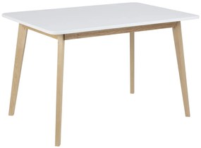 Jedálenský stôl Niecy 120 cm biely lakovaný