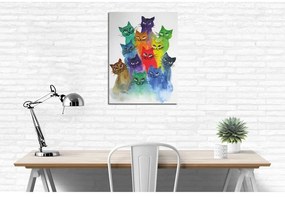 Obraz na plátne Happy Cats, 30 × 40 cm