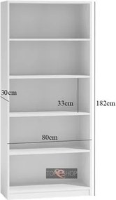 Regál 80 cm jelša