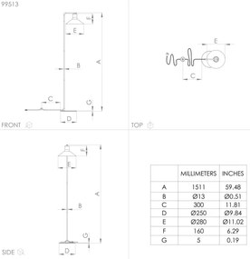 Eglo 99513 - Stojacia lampa ABREOSA 1xE27/28W/230V