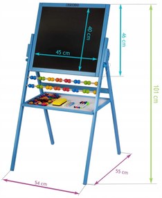 Vulpi Magnetická/kriedová tabuľka pre deti s počítadlom WoodTable XL Farba: ružová
