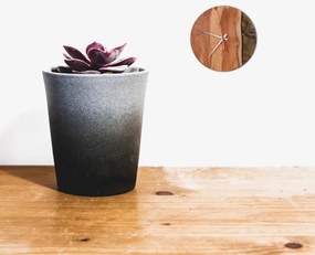 Drevené hodiny s epoxidovou živicou Ø 30CM - buk, zlatá perleť