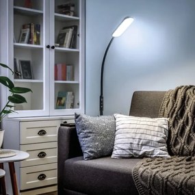 LED Stmievateľná stojacia lampa TEILO LED/10W/230V 3000/4000/6500K čierna + DO