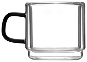 Sklenené hrnčeky v súprave 2 ks na espresso 80 ml Carbon – Vialli Design