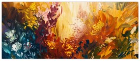 Obraz - Abstraktná maľba kvetov (120x50 cm)