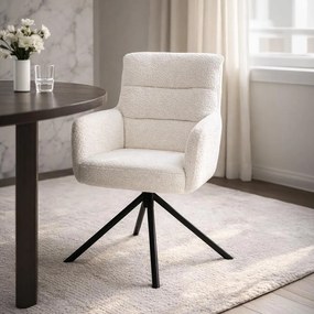 Set - 2 ks Otočná jedálenská stolička AVENBERG TESSA, biela