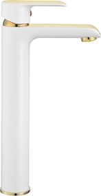 Rea Bloom - vysoká umývadlová batéria, biela-zlatá, REA-B9931