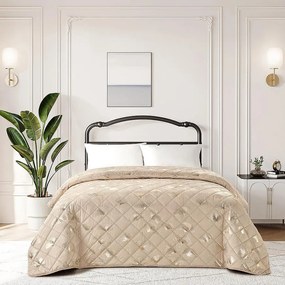 Prikrývka na posteľ Jola RQ-015 220x250 cm béžová