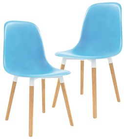 Jedálenské stoličky 2 ks, modré, plast