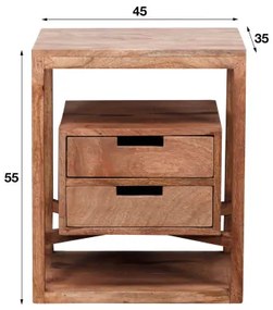 Nočný stolík 22-31 Sahara Drevo Mango  - Komfort-nábytok