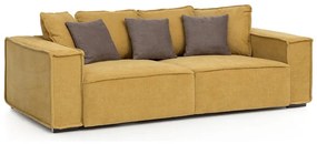 Pohovka BOLZANO žltá/hnedá