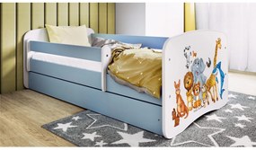 Dětská postel Babydreams zvířátka modrá