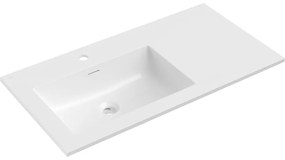 Mexen Otis, umývadlo na zapustenie 91 x 46,5 cm, ľavé, biela lesklá, 25189000L