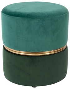 Zelený/tyrkysový zamatový taburet Bubbly – White Label