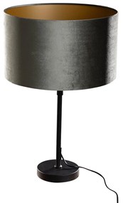 Stolová lampa čierna so zeleným zamatovým tienidlom 35 cm - Parte