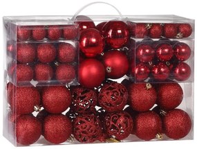 Sada vianočných závesných dekorácií REGALO červená (100 ks)