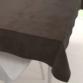 Biante Veľký zamatový obdĺžnikový obrus Velvet Premium SVP-016 Tmavo hnedý 240x280 cm