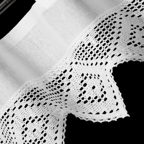 KRÁTKA ZÁCLONA NA PÚTKACH ISAAC 150X30 CM BIELA