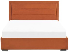 Manželská posteľ 160 cm Ruthine (oranžová) (s roštom a úložným priestorom). Vlastná spoľahlivá doprava až k Vám domov. 1075671