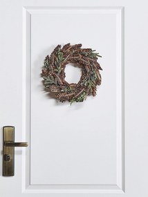 Vianočný veniec 35 cm hnedý KAAVI Beliani