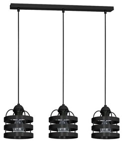 Luster TUBE 3xE27/60W/230V čierna