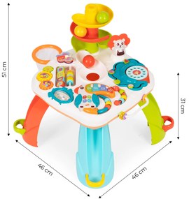 HUANGER Interaktívny vzdelávací stolík s hudobným tukanom a dráhou
