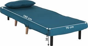 KONDELA Farido rozkladacie kreslo tyrkysová / dub