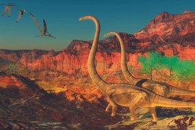 Samolepiaca tapeta svet dinosaurov - 150x100