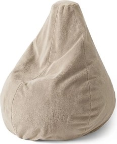 Sablio Sedací vak Pear SOFTY - Sand - 140 x 100 x 25 cm