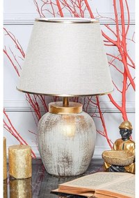 Stolná lampa 1xE27/40W/230V zlatá/béžová