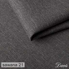 Pohovka Oskar II, sivá (sawana 21/bielé šití)