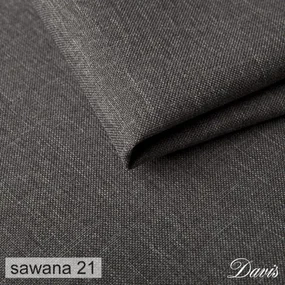 Pohovka Oskar II, sivá (sawana 21/bielé šití)