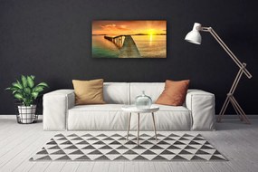 Obraz Canvas More slnko most krajina 140x70 cm