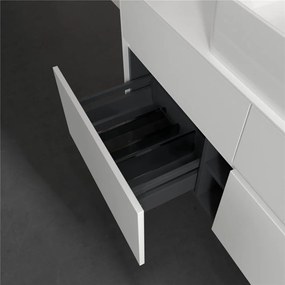 VILLEROY &amp; BOCH Collaro závesná skrinka pod umývadlo na dosku (umývadlo v strede), 4 zásuvky, 1200 x 500 x 548 mm, White Matt, C04100MS