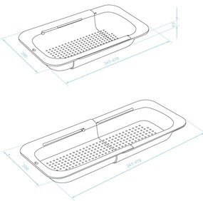 Kuchinox Kuchinox, výsuvný odkvapkávač na drez 34,5-47,8 x 20 x 6,5 cm, čierna, LAV-EKO_700A