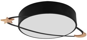 Toolight - Stropná lampa Moon Black E27 60W APP866-C, čierna, OSW-08961