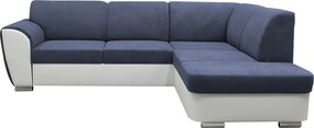 XXXLutz ROHOVÁ SEDAČKA, textil, modrá, biela MID.YOU - Sedačky - 001574004002