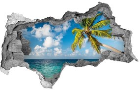Diera 3D v stene na stenu Maledivy pláž nd-b-139579212