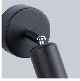 Čierne nástenné svietidlo ø 6 cm Brando – Sollux